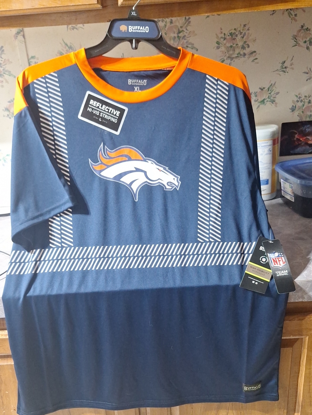 Buffalo NFL Denver Broncos Navy & Orange Performance Tee